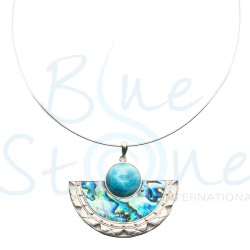 Collier argent Fantazia Pawa Larimar CO1917-6R