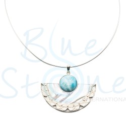 Collier argent Fantazia Nacre Larimar CO1918-6R